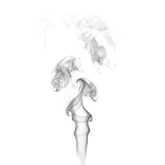 Translucent transparent smoke with intricate details and subtle luminescence, gracefully swirling against an immaculate seamless transparent shadowless studio background, symbolizing new beginnings