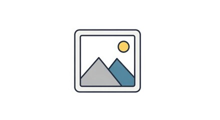 Mountain Landscape Picture Icon