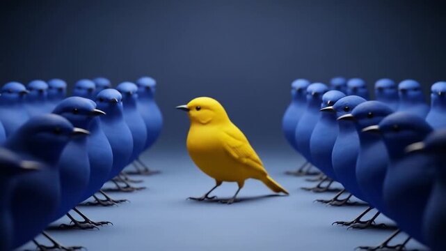 The Yellow Bird: A Standout Among the Blue