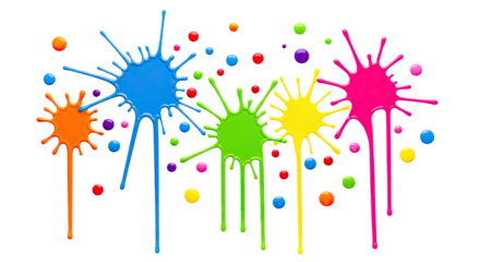 Vibrant splashes of vivid color create a dynamic, playful design, perfect for adding an energetic splash of creativity to your project