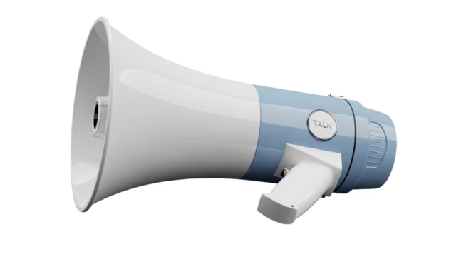 Project your voice with this stylish megaphone, perfect for announcements, rallies, or emergency situations, ensuring clear communication