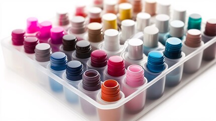 Nail Polish Organizer for Nail Care Storage - Isolated on White Background