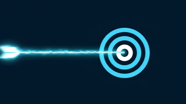 Animated archer shoots glowing arrow with electric energy burst and impact