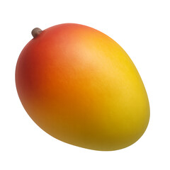 Ripe mango vibrant colors isolated on white healthy tropical fruit high quality professional