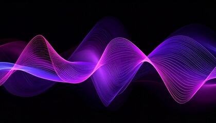 Neon pink and purple sine waves ripple across a black void—evoking digital rhythm, emotional oscillation, and the choreography of invisible forces shaping memory, motion, and systemic tension.