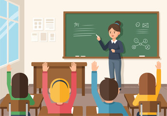 Classroom Learning Teacher Leading Engaging Lesson