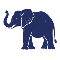 Majestic blue elephant vector illustration scalable graphic for diverse design applications