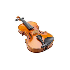 Violin, bow and cello on white background