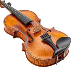 Fototapeta premium Violin, bow and cello on white background