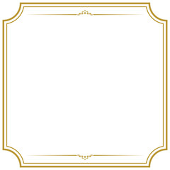 アンティーク/ビンテージ/正方形/フレーム/枠/ゴールド/イラスト/素材