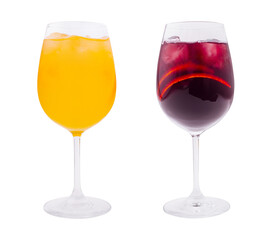 Refreshing summer drinks served in elegant glasses during a vibrant gathering