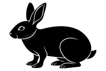 Obraz premium Illustration of a rabbit sitting, , perfect for logos, icons, and designs related to animals and nature
