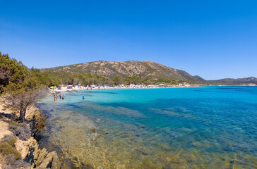 Sardegna, Italy - The worderful south coast of Sardinia region, in the area of Sulcis, province of Cagliari. Here in particular the Teulada beach named Tuerredda