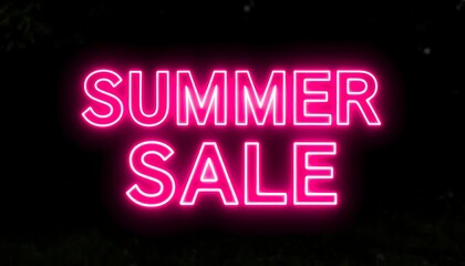 Obraz premium Neon pink summer sale