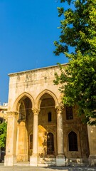 Obraz premium Ancient mosque exterior, arches and facade