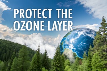 Save our planet by protecting the ozone layer with trees and a healthy environment
