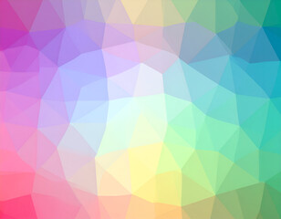 Colorful Geometric Low Poly Background with Triangle Shapes