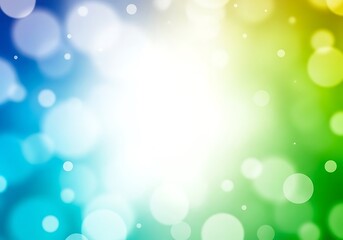 Obraz premium Soft focus bokeh lights with a vibrant blue green and yellow gradient background