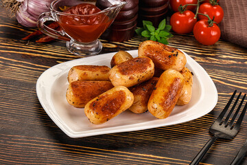 Roasted chicken mini sausages for breakfast