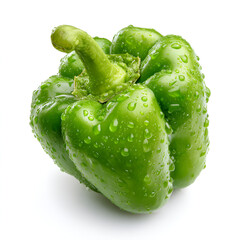 Fresh Green Bell Pepper Isolated