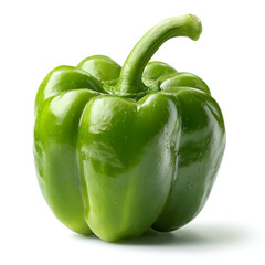 Fresh Green Bell Pepper Isolated