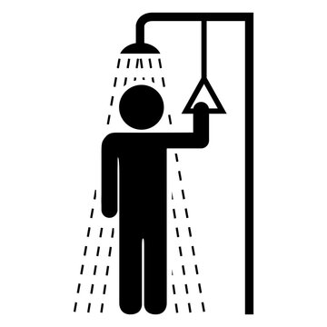 Icono s&iacute;mbolo de ducha de emergencia