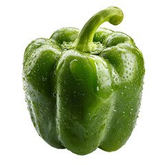 Fresh Green Bell Pepper Isolated