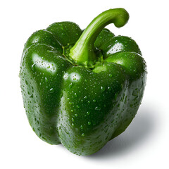 Fresh Green Bell Pepper Isolated