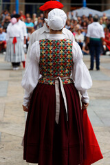 Basque dance exhibition in the street