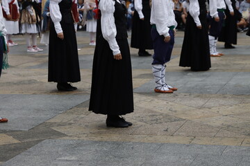 Basque dance exhibition in the street