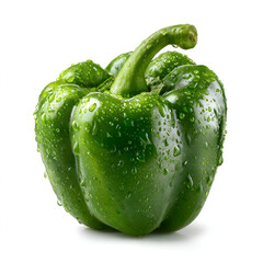 Fresh Green Bell Pepper Isolated