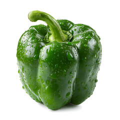 Fresh Green Bell Pepper Isolated