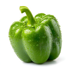 Fresh Green Bell Pepper Isolated