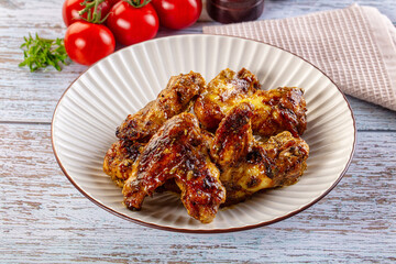 Baked chicken wings with spices
