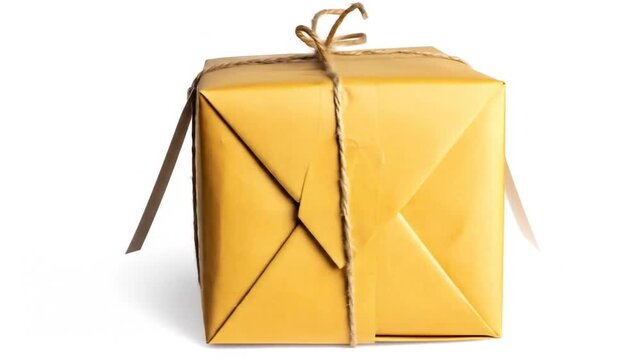 A package wrapped in kraft paper