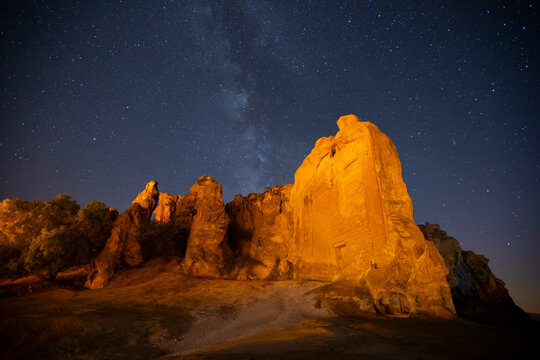 Fototapeta Yazılıkaya is a Hittite open-air temple built among natural rocks, located 2 km northeast of the ancient settlement of the Hittite capital Hattusa in Çorum province.