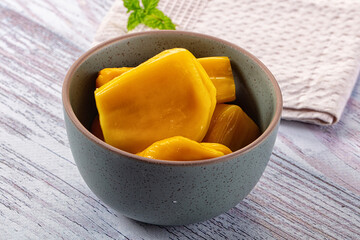 Canned sweet juicy yellow Jackfruit