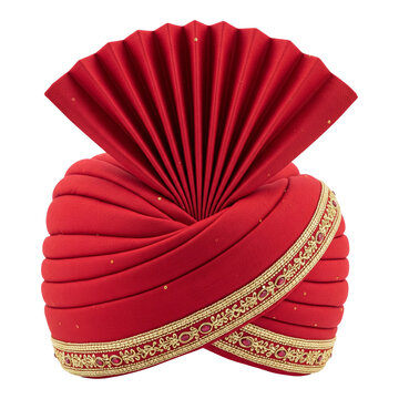 Maharashtrian Puneri Pheta Traditional Red Turban