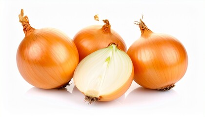 Fototapeta premium onions on white background