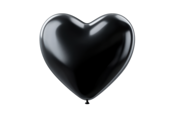 Black heart balloon for events