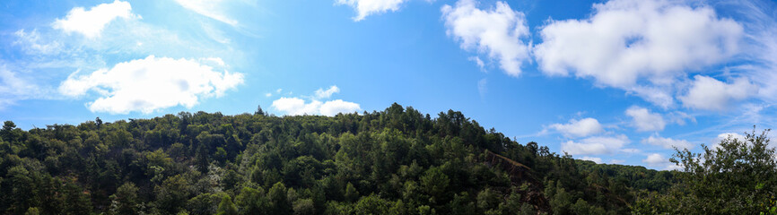landscape with blue sky