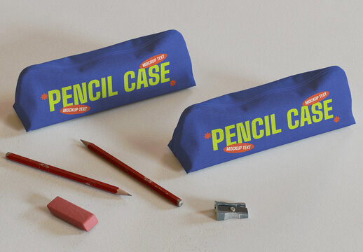 School Pencil Case Mockup