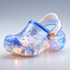 blue shoes with flowers