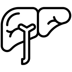 liver organ icon isolated on white background. vector illustration icon for medical checkup