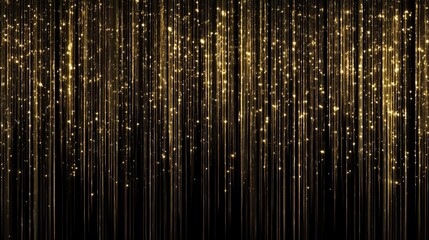 金色のキラキラ、パーティクル、黒背景