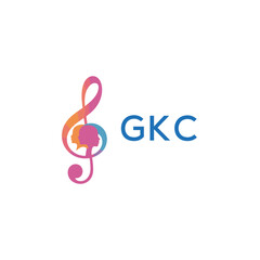 GKC  “Creative music logo with human silhouettes and treble clef in gradient colors, GKC  Later Logo, modern artistic design isolated on white background”

GKC music logo, GKC treble clef, GKC human s