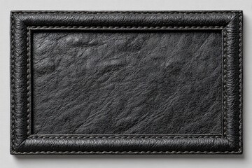 Black leather framed display
