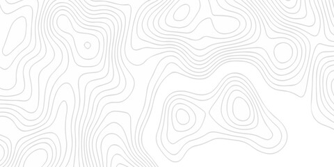 Abstract discovery topographic map banner texture background. Contour abstract map relief land outline. Topographic map patterns. White wave paper curved relief abstract background. Seamless topo line