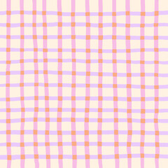 Pink grid pattern boho chic background