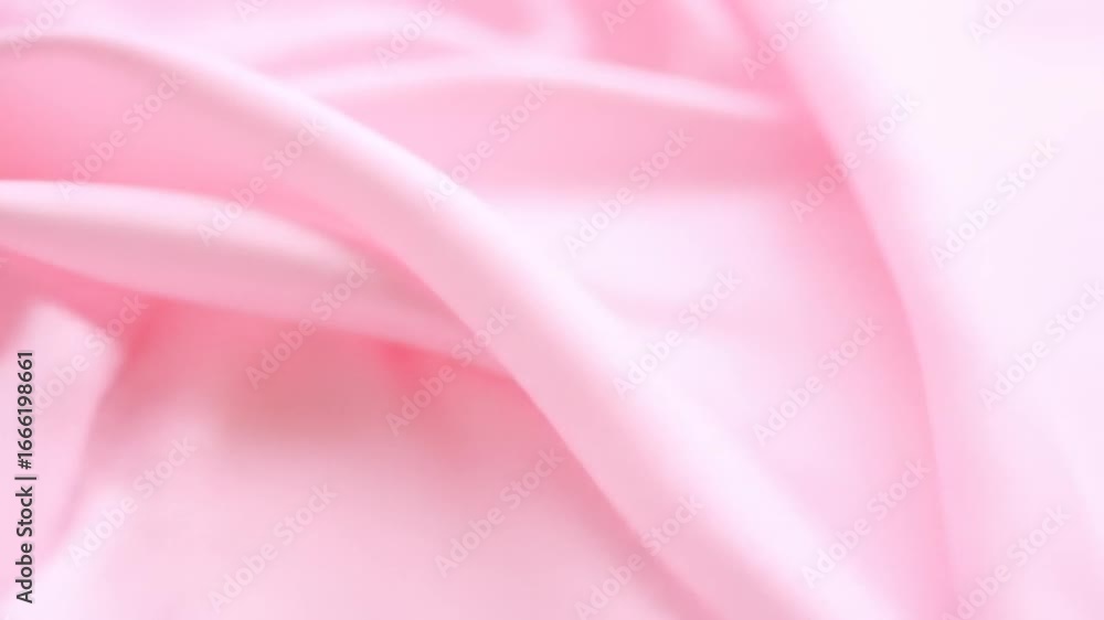 Poster close up of soft pink silk fabric folds with a smooth and luxurious texture ideal for backgrounds in